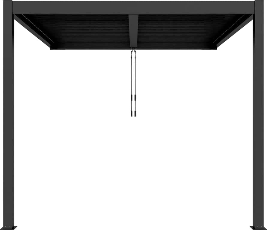 Pergola veggmontert 3x3m u/LED-lys   - bilde 1 av 2