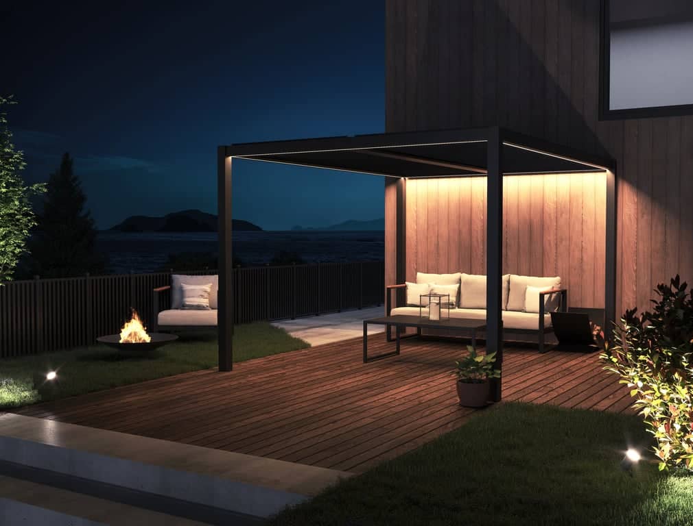 LED lys til veggmontert Pergola 3x3m - bilde 2 av 3